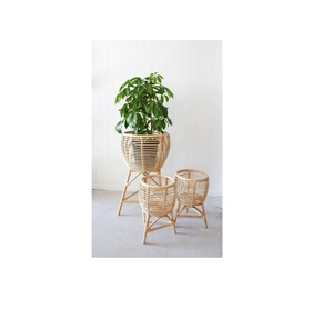 Handcrafted Design Rattan Planter <b>Basket</b> Indoor and Balcony Decoration Flower <b>Pots</b> Mini <b>Plant</b> Containers - Product Image 1