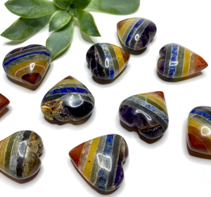 อัญมณี 7 จักระหัวใจผูกสําหรับน้ําหนักกระดาษหินธรรมชาติคริสตัลหัตถกรรมเรอิกิและการทําสมาธิของขวัญ - Product Image 3