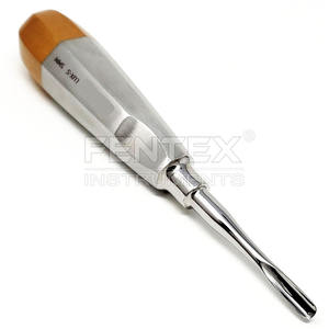 Racine dentaire Luxating Ascenseur Droit 5mm, Or Poignée, Acier Inoxydable - Product Image 1