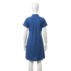 Robe décontractée à manches courtes en polyester et coton, tissu doux et respirant, légère, confortable à porter, tenues quotidiennes, vêtements de mode - Product Image 2