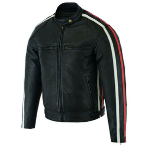 Veste de moto en cuir véritable pour hommes, vestes confortables et personnalisées en cuir, meilleure vente en gros, 100% - Product Image 6