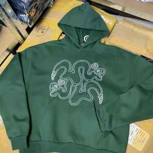 Sweat à capuche pour homme avec logo personnalisé brodé sur le devant, 100% coton, coupe classique, avec poche, respirant et à séchage rapide, vêtement d'hiver - Product Image 4