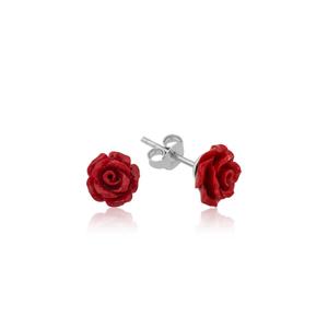Orecchini 925 in argento rosso rosa - Product Image 2