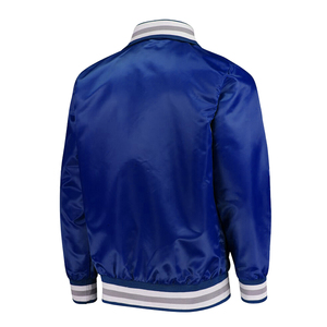 Vintage Satin Winter Casual Stand Solid Color Dyed Varsity Jacket Men Women Trendy Streetwear Baseball Bomber Custom Logo Coat - Product Image 3