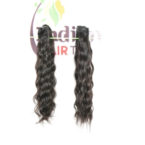Extensions de cheveux humains vierges non traités, cuticules alignées, ondulées, naturellement tissées, Remy cambodgien, 8 à 32 pouces, noires - Product Image 2