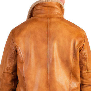 Chaqueta de cuero de motorista para hombre, chaqueta de moto transpirable y de piel de vaca original bordada personalizada a prueba de viento para hombre, novedad - Product Image 2