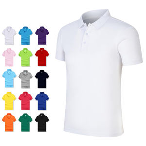 T-shirt homme uni anti-plis à col montant et manches courtes, personnalisable avec logo, pour tenue décontractée ou sportive - Product Image 1