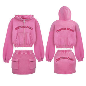 Mens Unisex New Winter Women 100% Cotton Fleece Heavyweight Hoodie Long <b>Sleeve</b> Crop Top <b>Hoodies</b> <b>Short</b> Tracksuit Sets - Product Image 1