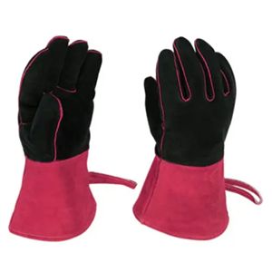 Guantes DE SEGURIDAD DE CUERO dividido de piel de vaca duraderos de alta calidad, ignífugos con protección contra incendios para soldador - Product Image 1
