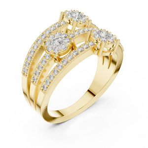 Anillo de Oro Rosa de 14K con Diamante Redondo Cultivado en Laboratorio para Mujer |   Ropa de Oficina |   Diamante Cultivado Nuevo - Product Image 6
