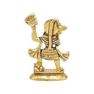 Estatuilla de latón puro Hanuman Ji Murti para la impresión de huecograbado Puja en el hogar - Product Image 3