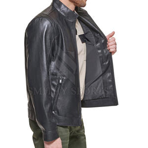 Chaqueta de cuero impermeable ajustada con estilo de alta calidad para hombre, precio al por mayor, chaqueta de cuero de nuevo diseño de moda de invierno para hombre - Product Image 5