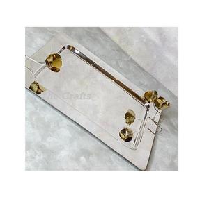 Le plus nouveau plateau de service de nourriture d'acier inoxydable de conception avec le plateau exclusif de dessert de chocolat de collations d'Hotelware de qualité - Product Image 1