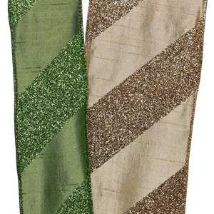 <b>Wired</b> Ribbon with Diagonal Stripes for Christmas Decorations - Product Image 3