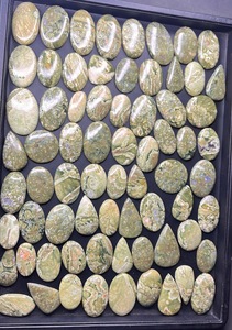 Cabujón ovalado suelto de jaspe verde natural 100%, piedras preciosas de jaspe oceánico, lote al por mayor, forma de mezcla para hacer joyas, piedras preciosas, - Product Image 2