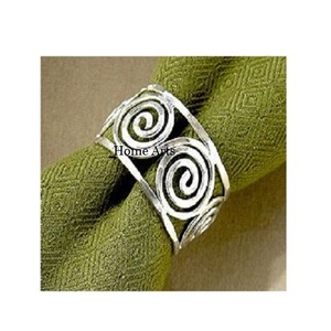 Anneau de serviette en tissu en acier inoxydable Design classique Anneau de serviette en tissu couleur argent pour fournisseur en gros - Product Image 3