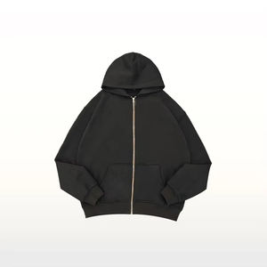 Sudaderas con capucha de algodón pesado con cremallera bidireccional y hombros caídos para hombres y mujeres, ideales para uso diario e informal - Product Image 6