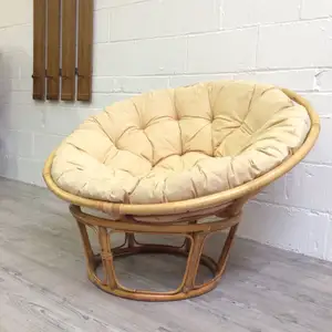 Silla cómoda de ratán con cojín, mueble de Japón