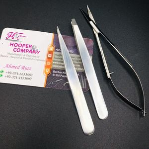 Nouvelle pince à épiler à sourcils en argent prêt à expédier ensemble de pinces à sourcils en acier inoxydable Logo gratuit durable Bagla pochette de pince à épiler à ciseaux - Product Image 2