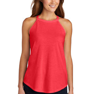 Camiseta sin mangas ligera con logotipo personalizado para mujer Camiseta sin mangas personalizada azul marino nuevo - Product Image 4