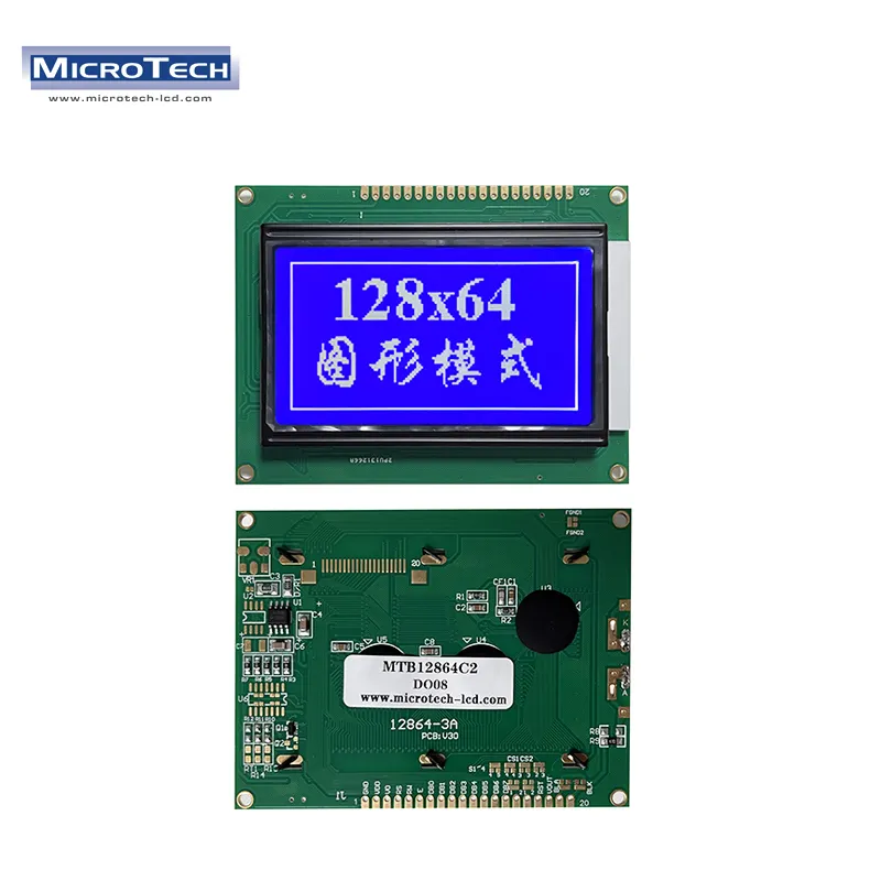 128*64 COB أحادية اللون لوحة تحكم وحدة 12864 الجرافيك يعرض وحدة LCD