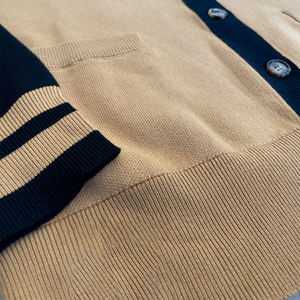 High Quality V Neck Acrylic Knitted <b>Cardigan</b> Front Logo Casual Winter University College Sororities Fraternities Embroidery - Product Image 2