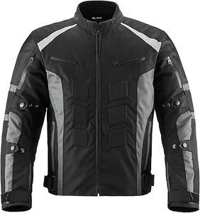 Chaqueta impermeable negra de cuero resistente de talla grande para motocicleta con características resistentes al viento Anti-UV de secado rápido y retardantes de llama - Product Image 1