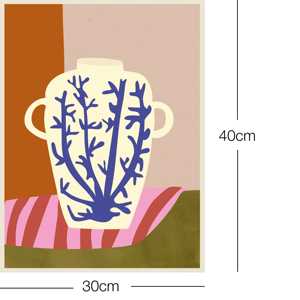 Impression d'art sur papier représentant un vase avec un motif de nature morte - Product Image 3