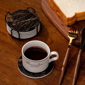 Direct Factory Supply Marble Brown Modern Luxury Eco-Friendly Coasters <b>Mats</b> Pads Hotel Restaurant Use Stonecrafts International - Product Image 2
