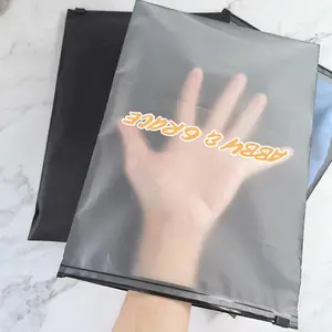 플라스틱 포장 젖빛 주머니 반투명 씰링 스타킹 지퍼백 매트 패키지 럭셔리 PVC 의류 지퍼 가방