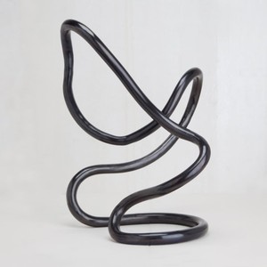 Abstrait noir torsadé métal Sculpture moderne décor à la maison Art pièce Sculpture moderne poli sculpture - Product Image 3
