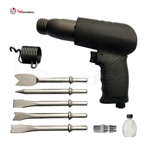 Martillo Neumático Lematec con Entrada de 1/4 de Pulgada, 3200 Bpm, con 5 Cinceles, Herramienta Neumática para Trabajos en Metal y Hormigón - Product Image 1
