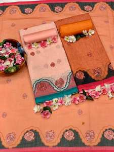 Sari Vintage de Piel Sintética para Fiestas con Hermoso Estampado Digital y Función de Secado Rápido - Product Image 6