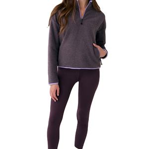 Pull décontracté à manches longues, col montant, col zippé 1/4, pull de golf unisexe, pull personnalisé pour femmes - Product Image 1