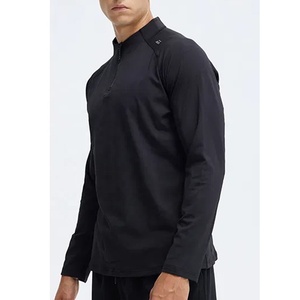 High Performance Training Apparel Outdoor Exercise Running Trekking Lightweight Pullover Polyester Terry 1/4 <b>Zipper</b> Gym <b>Jacket</b> - Product Image 3