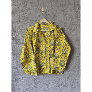Ensemble de pyjama en coton à imprimé floral pour femmes, doux et élégant, vêtements de nuit ODM, taille élastique, fermeture à boutons, pour demoiselles d'honneur et mariées - Product Image 2