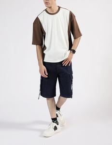 Nuevo Conjunto Deportivo de 2 Piezas para Hombre, Camiseta y Pantalones Cortos de Algodón 100%, 350 g/m², Estilo Urbano, Verano 2025, Venta al Por Mayor - Product Image 6