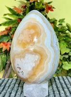 Haute qualité naturel zèbre Calcite cristal oeuf sculpté semi-précieux Reiki guérison pierre précieuse décor à la maison Feng Shui Aura sphère