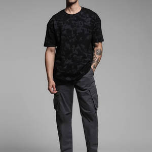 Camiseta de algodón con estampado callejero de alta calidad, Camiseta ajustada de gran tamaño, camiseta pesada, Camiseta con estampado de calidad para hombre - Product Image 1