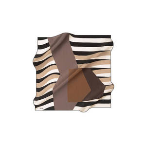 Printed Leopard & Polka Dot Silk Crepe Satin Scarf for Girls - Product Image 1