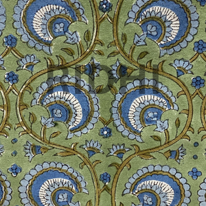 Camino de Mesa Personalizable con Volantes de Algodón Estampado Floral Indio Verde, para Comedor de Lujo, Bodas, Eventos, Hogar y Hotel - Product Image 3