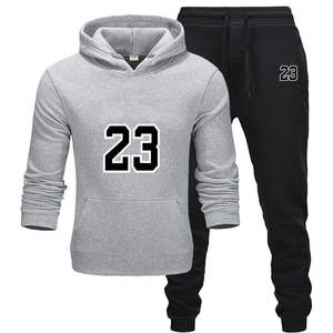 Ensemble de survêtement unisexe à capuche automne-hiver, manches longues, décontracté, sportswear, imprimé numérique écologique, 100% coton - Product Image 1