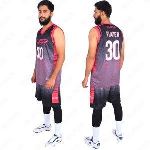 Maillots et gilets de basket-ball personnalisés imprimés d'été de grande taille-Vêtements de sport respirants à séchage rapide - Product Image 1