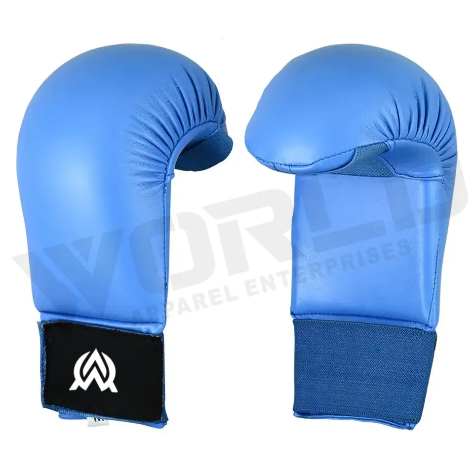 Plain Style Karate Training Gloves with Customized Logo PU leather Karate Gloves Martial Arts Boxing Gloves