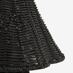 Vente en gros Meilleure vente grande lampe de table en rotin tissé Base conique Lampe naturelle tissée à la main pour la décoration de la chambre à coucher, du salon et de l'hôtel - Product Image 5