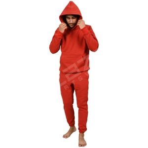 Trajes de chándal de alta calidad con logotipo personalizado para hombre, chándal rojo deportivo, conjuntos de 2 piezas de última moda, chándal para hombre - Product Image 5