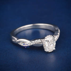 Anillo de compromiso de diamante de moissanita de corte redondo de 1ct 2ct de plata S925 personalizado de fábrica para mujer - Product Image 6