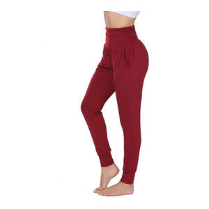 <b>Women's</b> High Waist Gym Fitness Pants Workout Seamless Yoga <b>Leggings</b> 100% Cotton/Bamboo Fiber Anti-Bacterial Quick Dry Knitted - Product Image 5