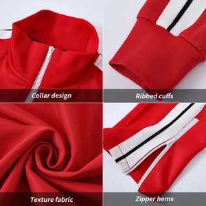 Conjunto de dos piezas con logotipo personalizado para hombre, ropa deportiva para correr, conjunto de chándal para hombre con rayas laterales, entrenamiento de gimnasia, OEM de alta calidad - Product Image 6