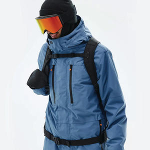 Traje de esquí y snowboard a prueba de viento personalizado para hombres y mujeres Chaqueta de nieve con cierre de cremallera y capucha de dos piezas - Product Image 2